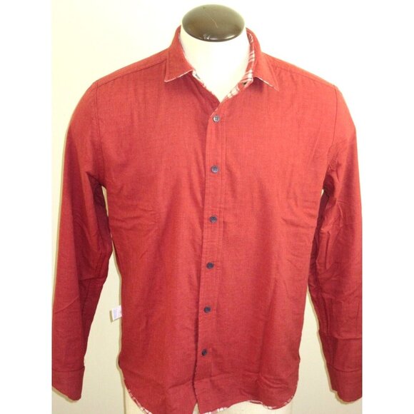 Southern Tide Men's Reversible Melbourne LS Plaid Shirt Heather Tuscany Red NWT - Picture 2 of 7